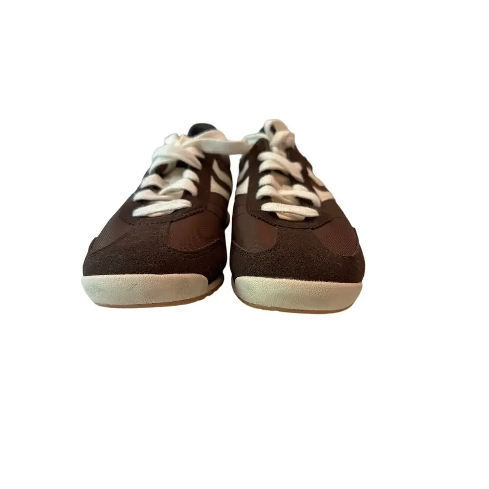 No Boundaries Retro Sneakers Women 9 Brown White Suede Look Y2K Terrace
